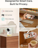 Dr.Care LumiView Monitor inteligente WiFi de 5 pulgadas con 2 cámaras