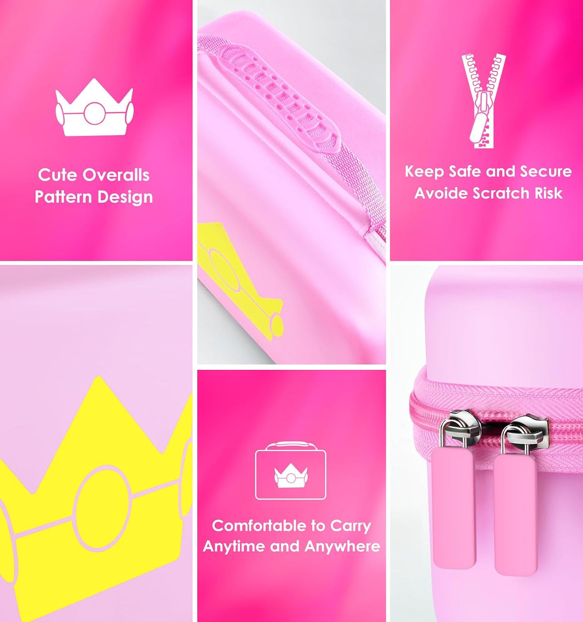ivoler Estuche de Transporte y Almacenamiento para Nintendo Switch 2 2025 Todo en Uno Rosa