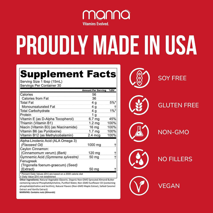 Manna Vitamins Evolved - Complejo liposomal de azúcar en sangre - A...