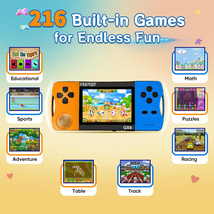 Juegos de mano de 16 bits para niños con pantalla grande IPS de 3.5...