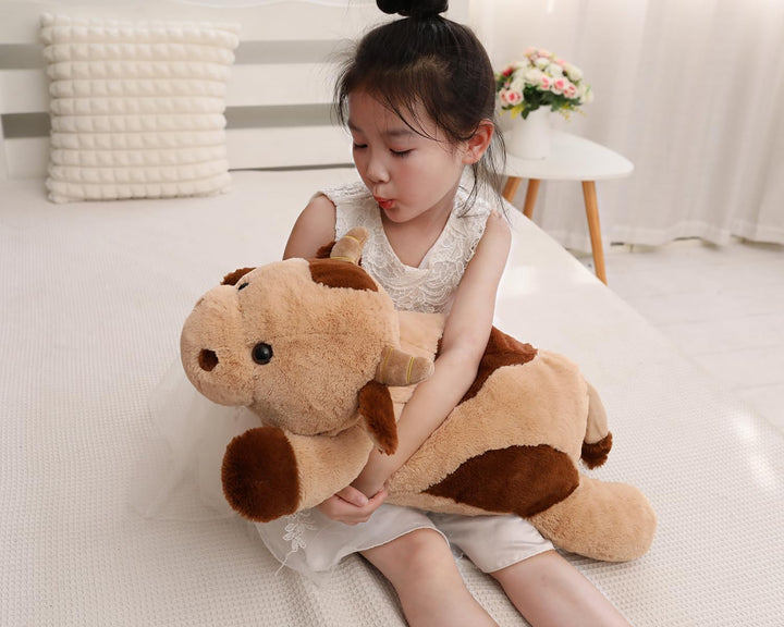 YESGIRL Animales de peluche con peso de vaca de 25.6 pulgadas y 5 l...