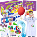 UNGLINGA Kit de ciencia de 30 experimentos para niños con bata de laboratorio