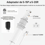 Toma de corriente desplegable de 20 A para encimera, tira de alimentación empotrada con agujero de 2.5 pulgadas, receptáculo resistente a manipulaciones, USB C de 20 W, 4 tomas, ahorro de espacio para cocina, escritorio de oficina, cable de extensión de 1