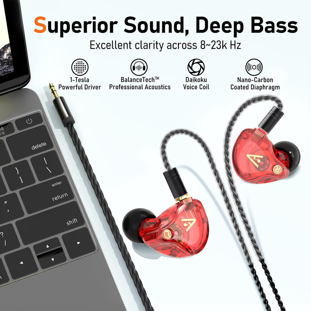 Vibes 202 - Auriculares con cable - Auriculares HiFi in Ear Monitor...
