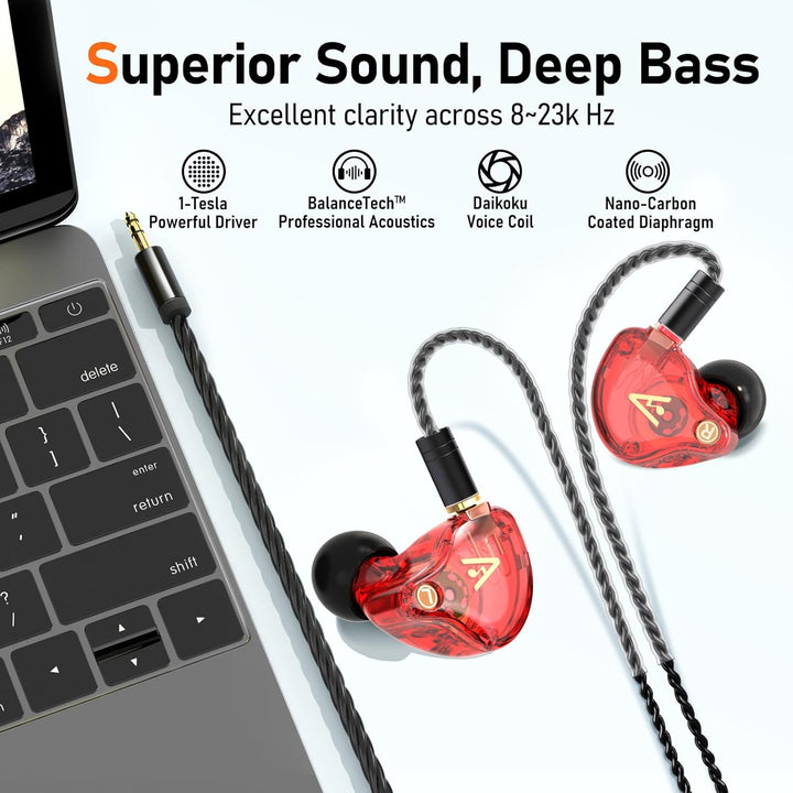 Vibes 202 - Auriculares con cable - Auriculares HiFi in Ear Monitor...