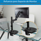 HUANUO Placa de refuerzo para montaje de monitor de acero para mesas delgadas, de vidrio y otras superficies frágiles, placa de soporte de acero se ajusta a la mayoría de los soportes de monitor con
