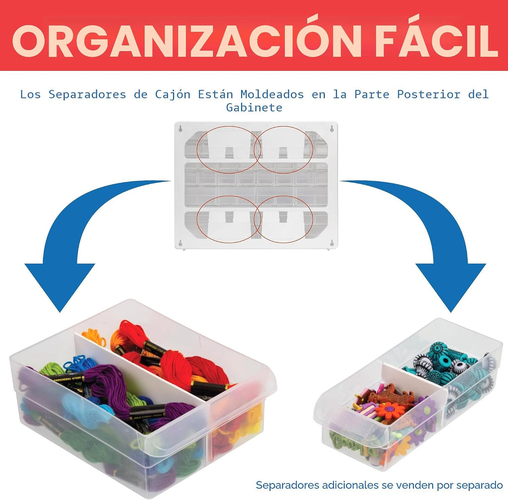 Akro-Mils 10164 64 Piezas de plástico de equipo de almacenamiento y Gabinete cajón, 20 x 16 x 6-1/2 pulgadas, color negro