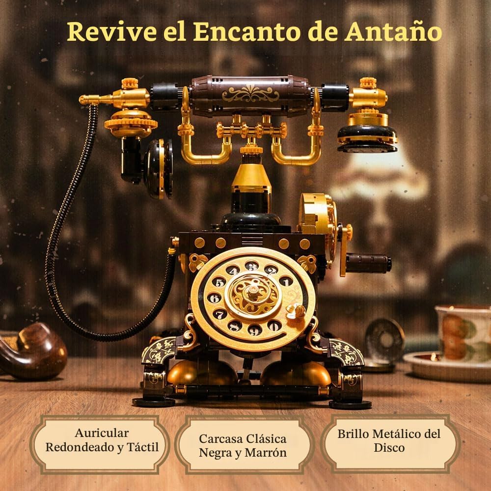 PANTASY Juego de construcción de teléfono retro para adultos