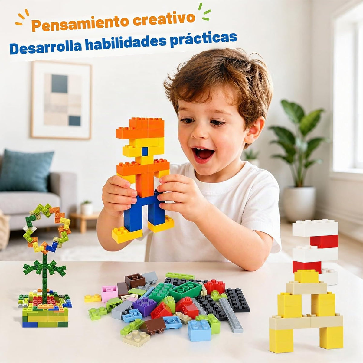 1000 bolsas de almacenamiento de ladrillos de construcción compatibles con Lego Classic