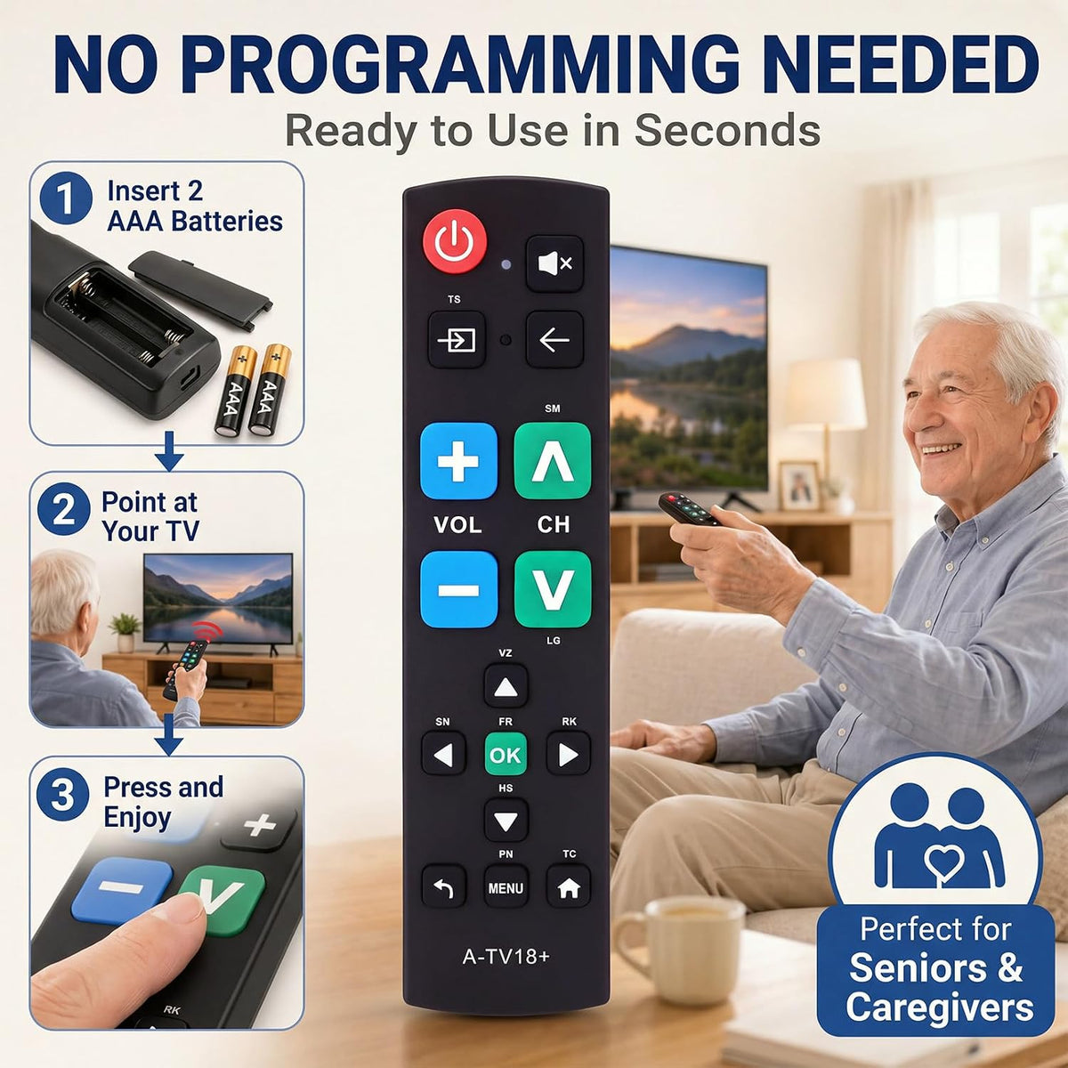 Tellegloww Paquete de 10 controles remotos universales de TV con botón