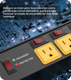 CCCEI Cable de extensión largo de calibre 12, interruptores individuales