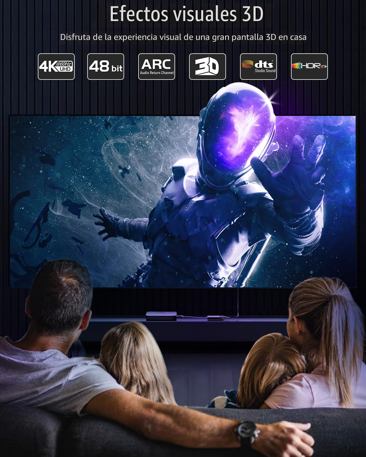 Cable HDMI 4K de 50 pies, cable HDMI a HDMI largo de alta