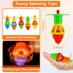 24 piezas de tops giratorios iluminados que brillan para fiestas de