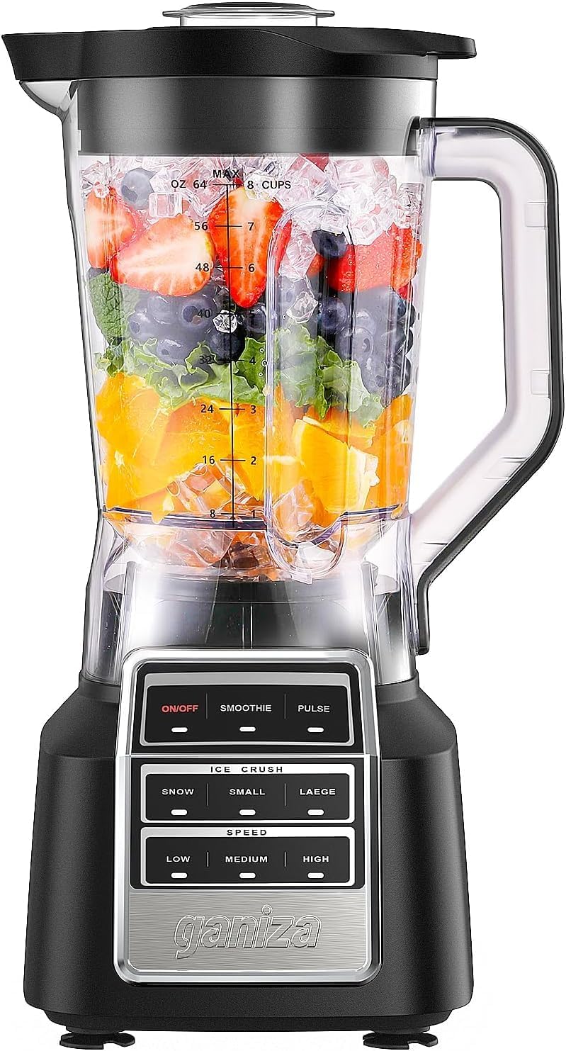 Ganiza Batidora de batido Max 1800W, licuadoras profesionales para cocina