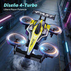 DEERC HT35 Mini dron 2 en 1 para niños | Avión de control remoto, giros de 360°, vuelo circular, despegue/aterrizaje con una tecla, modo sin cabeza, vuelo automático, 3 velocidades, 2 baterías