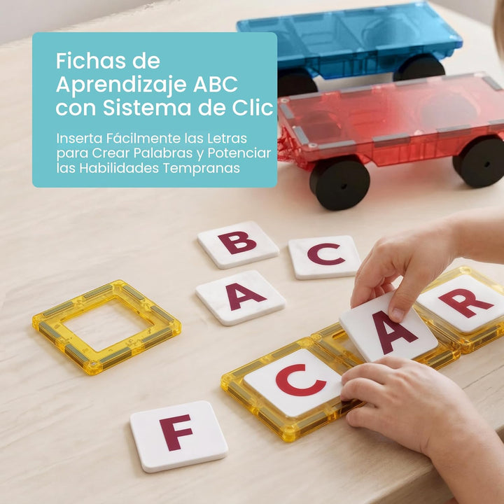 Playmags Juego de construcción de fichas magnéticas de 150 piezas \...