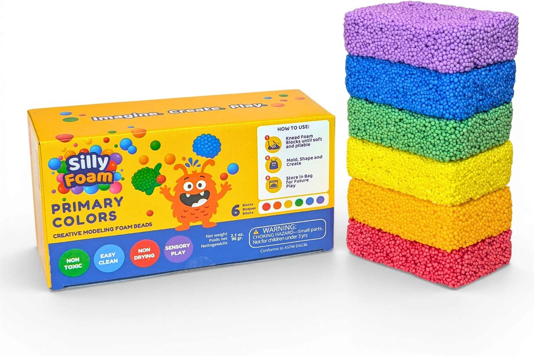 Espuma Loca, Perlas de Espuma Creativa para Modelar, Pack de 2 de 6...