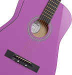 Ashthorpe Guitarra acústica infantil de 30 pulgadas (púrpura), kit de inicio para principiantes con bolsa de concierto, cuerdas adicionales, correa, púas y lecciones