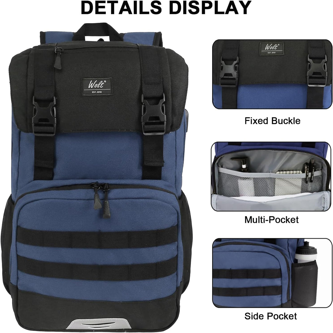 WOLT Mochila para laptop con puerto de carga USB para portátiles de...