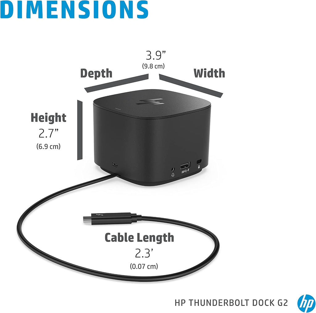 HP Thunderbolt Dock 120W G2 (2UK37AA #ABA) Replicador de puertos de estación de acoplamiento (renovado)
