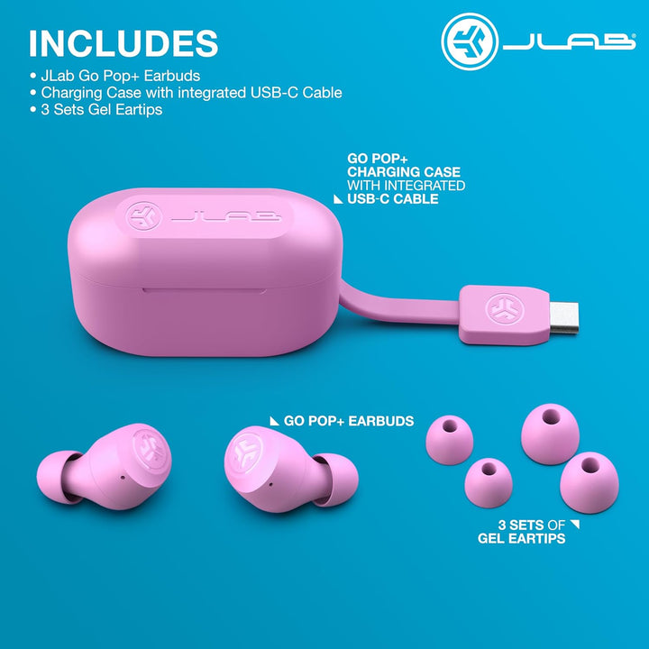 JLab Go Air Pop+ Auriculares True Wireless, Auriculares Intraaurale...