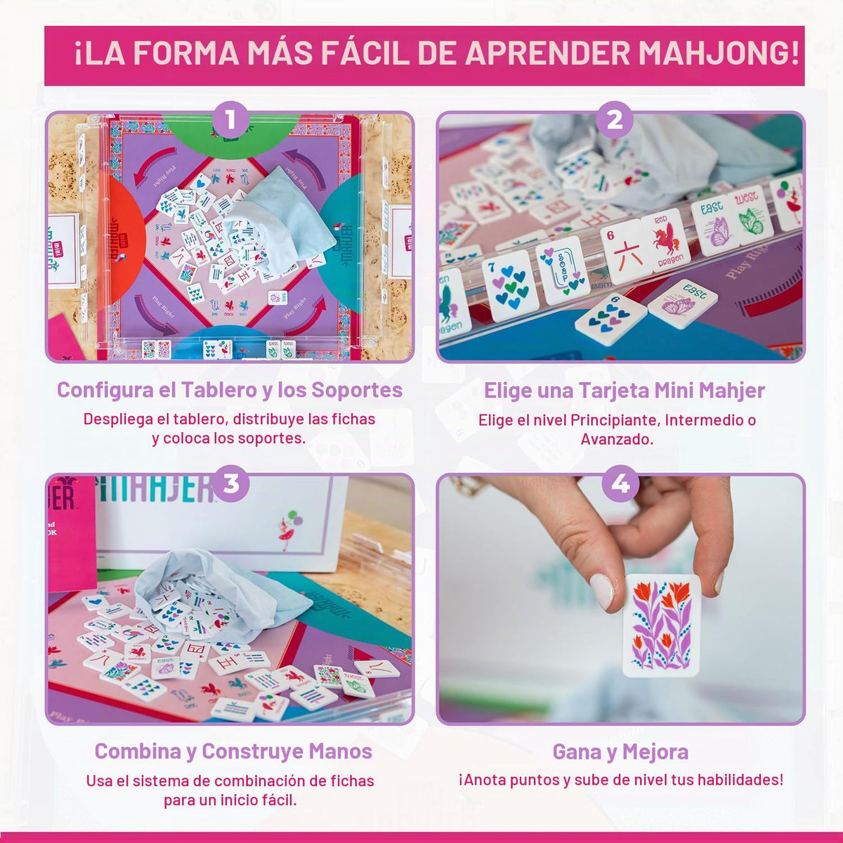Mini Mahjer Mahjong para niños, juego de mahjong americano | Rackin' Rosie