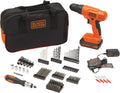 Taladro con iones de litio con 100 accesorios Black & Decker LD120VA 20-Volt MAX