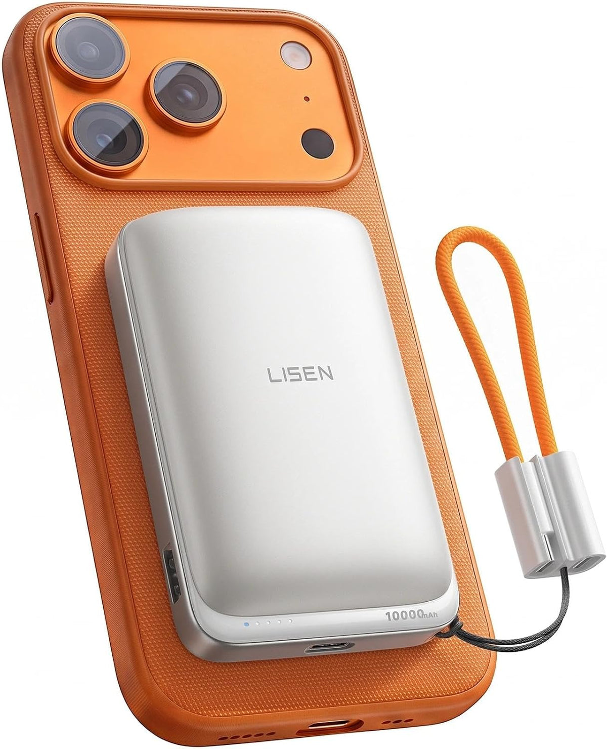 LISEN Cargador portátil magnético para iPhone 10000mAh | QI2.2 Carg...