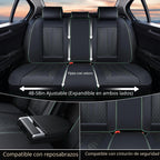 Juego completo de fundas de cuero para asientos delanteros y traseros de automóvil, impermeables, cobertura completa, protector de asiento de automóvil, ajuste universal para la mayoría de automóviles, SUV, camiones, negro y verde