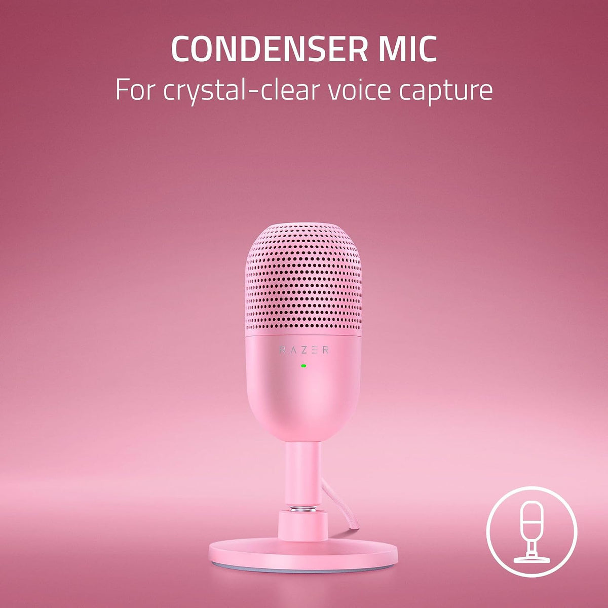 Razer Seiren V3 Mini micrófono USB, micrófono condensador supercardioide
