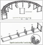 Finger Rock Juego de bloques de construcción de pistas de tren de ciudad, 212 piezas de rieles flexibles para vías de tren, juego de accesorios de expansión de ferrocarril cuesta arriba y descenso, pistas curvas rectas
