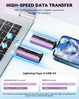 Unidad Flash de 256GB Certificada MFi para iPhone Memoria USB Pen D...