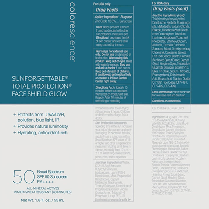 Colorescience Protector facial de protección total SPF 50