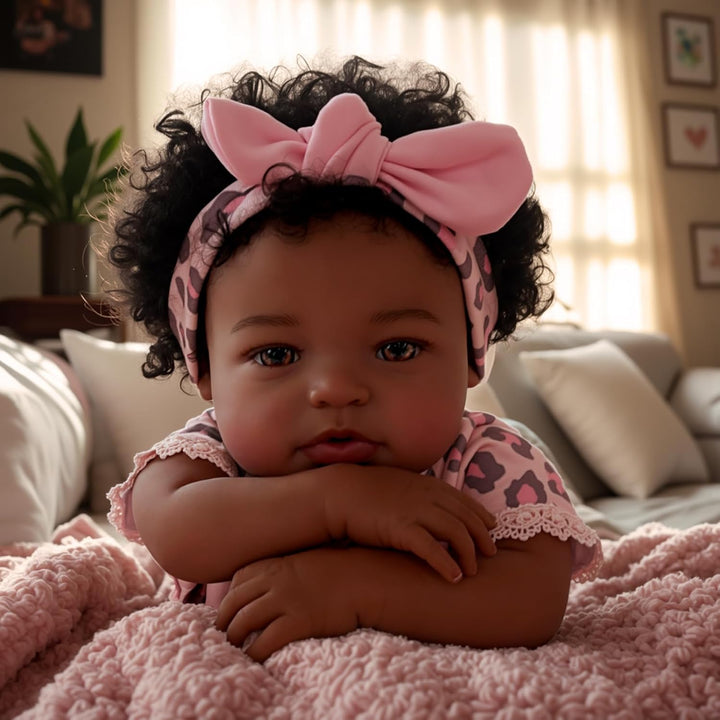 BABESIDE Muñecas Reborn Baby niña negra, de 20 pulgadas, realista,...