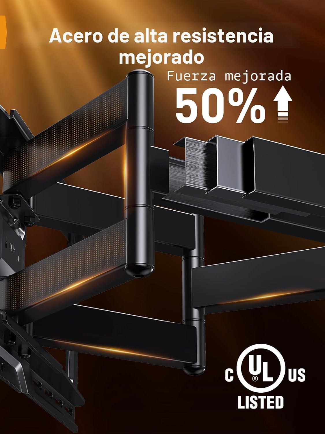 Perlegear Soporte de pared para TV de movimiento completo para televisores