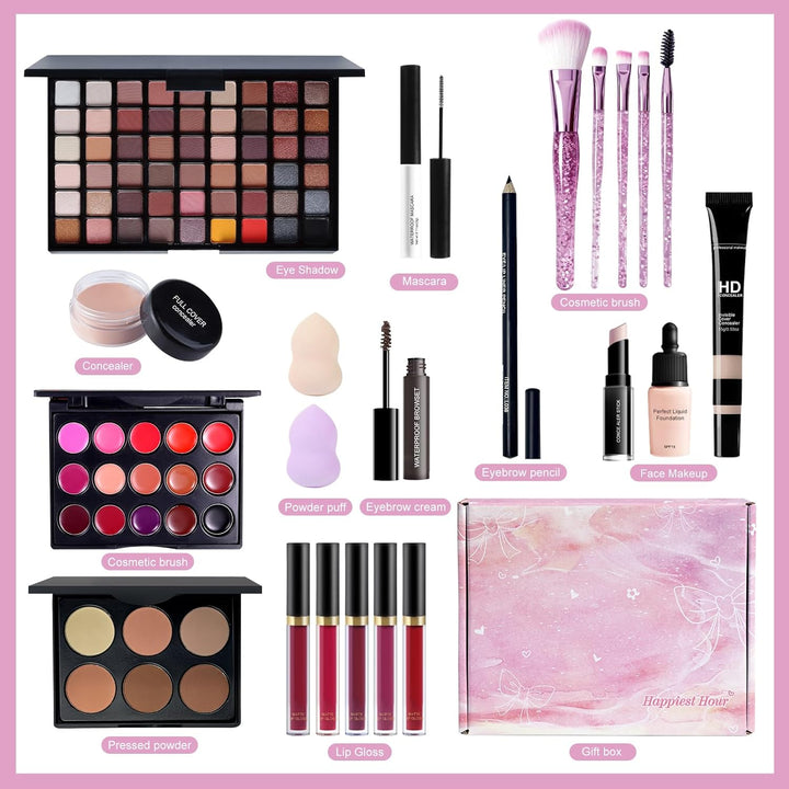 Kit completo de maquillaje para niñas, adolescentes, mujeres, kit d...