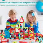BAKAM Bloques de construcción magnéticos para niños de 4 a 8 años, juguetes de construcción STEM para niños y niñas, juego de palos magnéticos y bolas de gran tamaño para el aprendizaje educativo temprano de los niños (84 piezas)