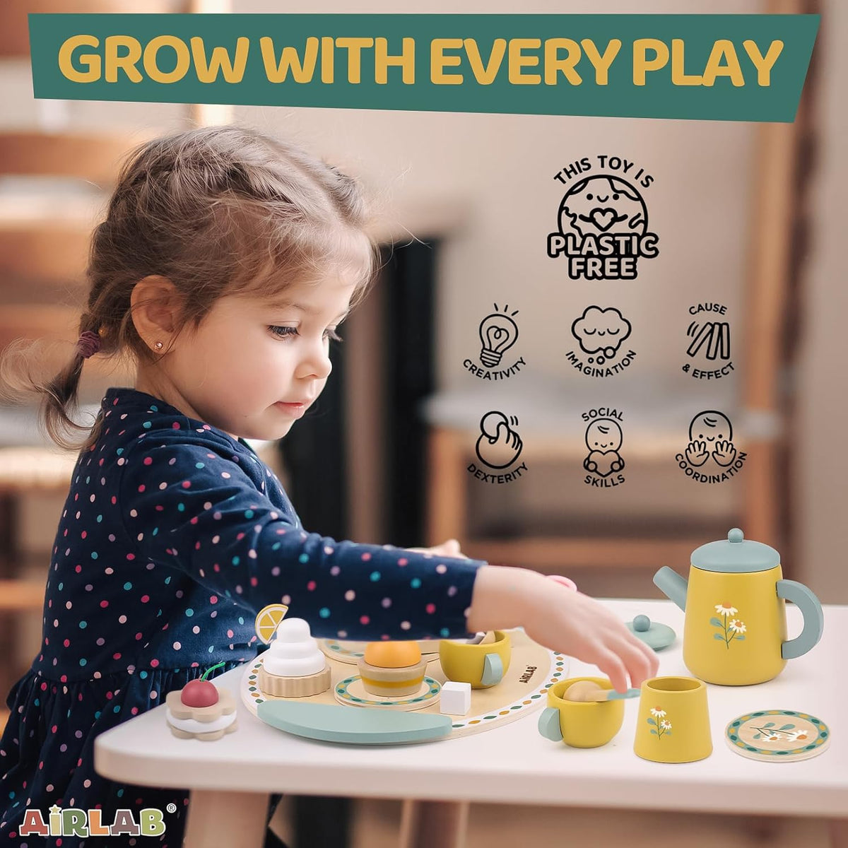 Tea Sets para 3-5 Girl Birthday Gift 3 Year Old Princess Party