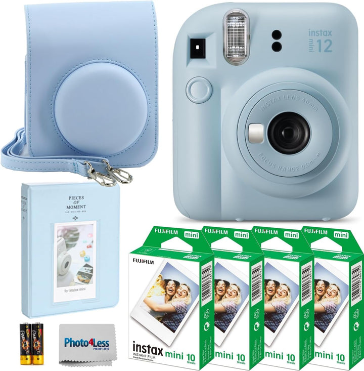 Fujifilm Cámara de película instantánea Instax Mini 12 (azul pastel...