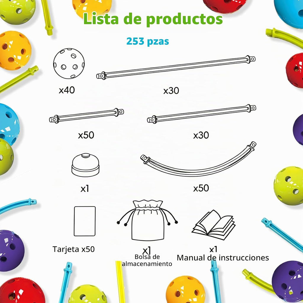 253 piezas STEM juguetes de construcción con campanas de sonido