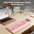 Combo de teclado y mouse inalámbrico, reposamuñecas magnético, tecla, Azul aguamarina