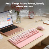 Combo de teclado y mouse inalámbricos, reposamuñecas magnético suav...