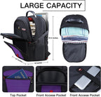 ANTERK Mochila extra grande, mochila de viaje para laptop, Púrpura, 17 pulgadas
