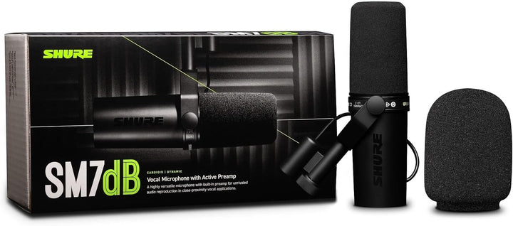 Shure SM7dB - Micrófono vocal dinámico con preamplificador integrad...