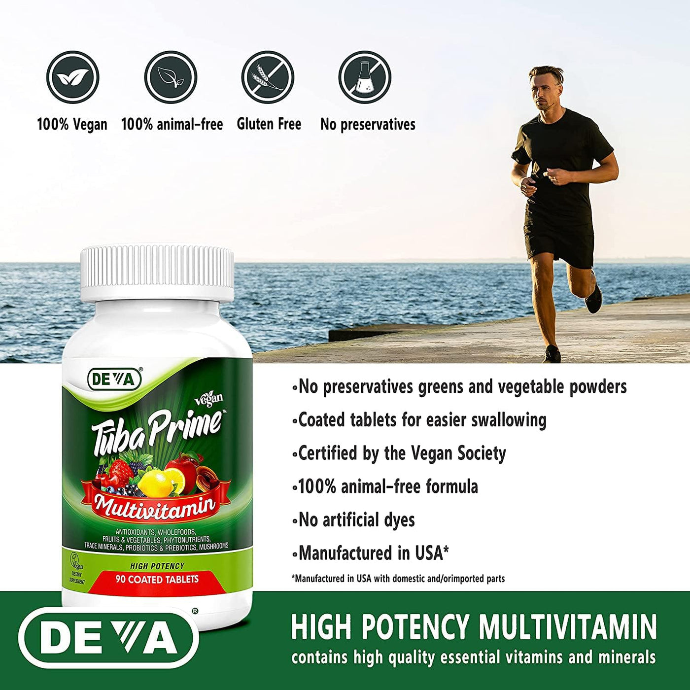 DEVA Tuba Prime - Suplemento dietético multivitamínico vegano de al...