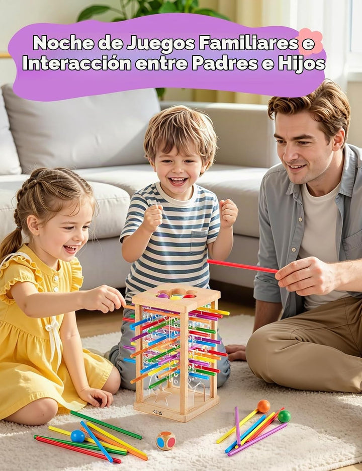 Montessori - Juego de mesa de madera para niños de 4 a 6 años, educ...