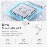 Auriculares inalámbricos, Bluetooth 5.4 con 4 micrófonos ENC con ca...