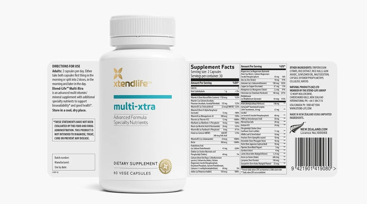 Xtend-Life, Multi-Xtra, multivitamínico avanzado y suplemento miner...