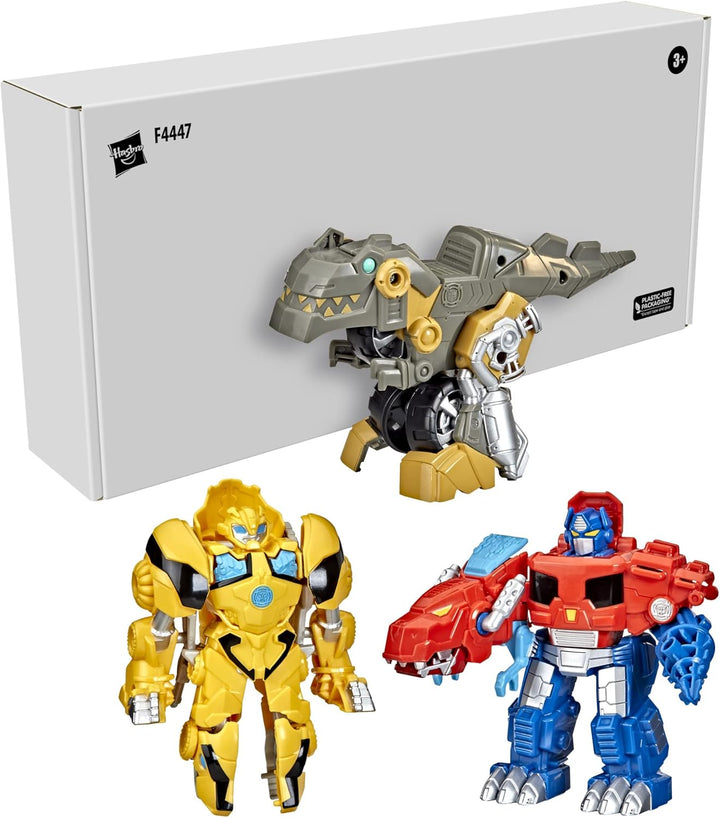 Transformers Playskool Primal Team-Up - Paquete de 3 con figuras de...