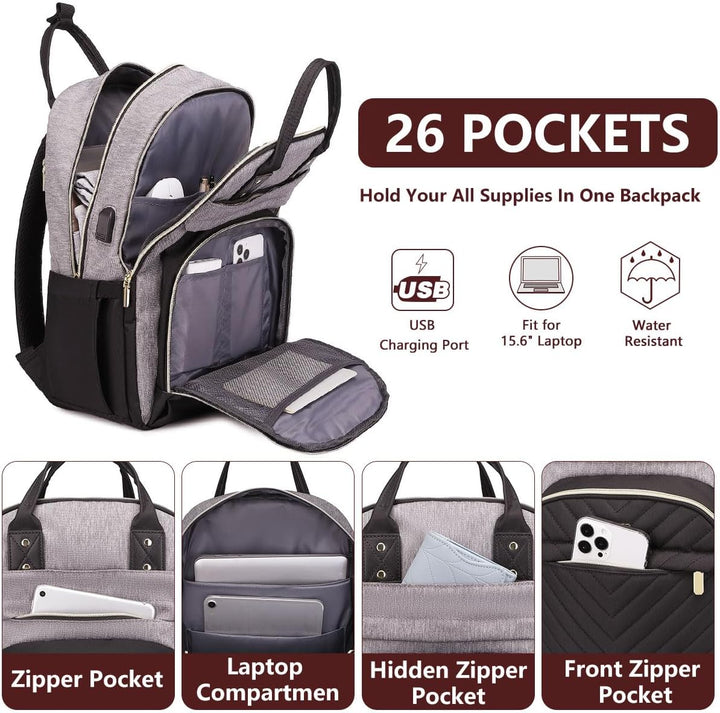 bagswan Mochila para computadora portátil para mujeres\/hombres, se...